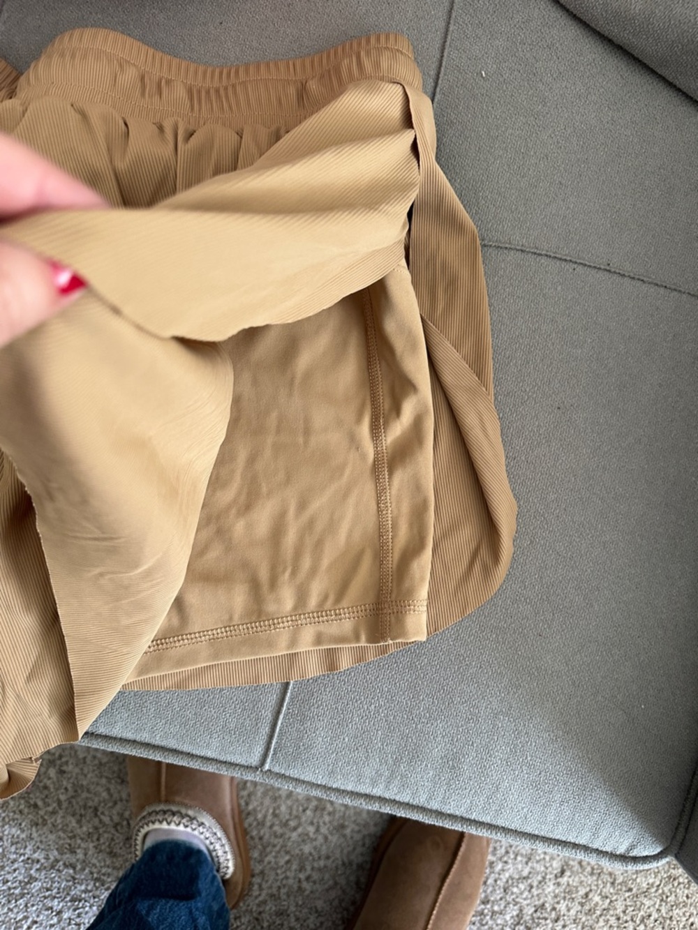 JoyLab XL Tan Athletic Shorts with Drawstring - Picture 4 of 4